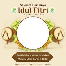 Baiklah berikut ini tampilan twibbonya: Idul Fitri 1442 H Gmnu