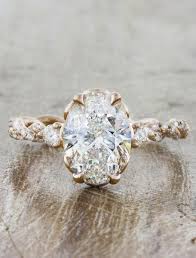 Simon g oval halo vintage engagement ring setting. Shanel Rose Gold Oval Diamond Twisted Band Ring Ken Dana Design