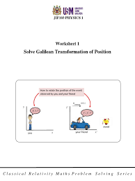 ⇐ предыдущая 6 7 8 91011 12 13 14 15 следующая ⇒. Worksheet 1 Solve Galilean Transformation Of Position Special Relativity Spacetime