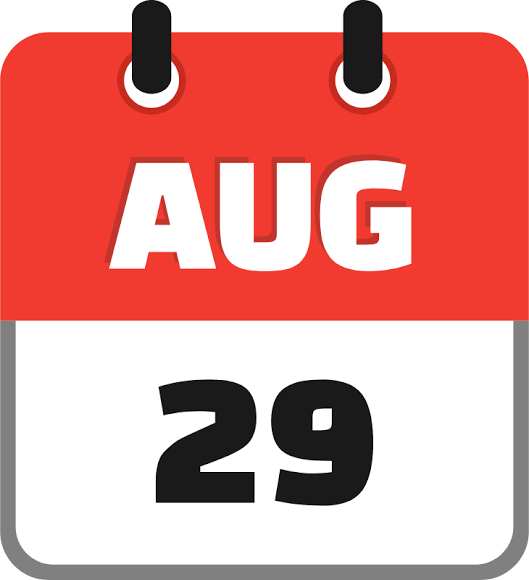Calendar August 29 Icon SVG Vector & PNG Free Download | UXWing
