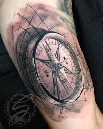 Tattooed This Black And Gray Compass Today Location Bicep Thanks Fabian Compasstattoo Longitude L Location Tattoo Compass Tattoo Black Tattoos