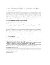 Maybe you would like to learn more about one of these? Pdf Social Network Analysis From Graph Theory To Applications With Python