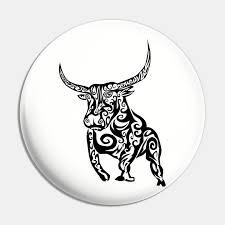 Free ox tribal tattoo vector download in ai, svg, eps and cdr. Tribal Bull Tattoo Tribal Pin Teepublic