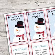 Schneemannsuppe etikett zum ausdrucken kostenlos. Aufkleber Schneemannsuppe Mit Den Aufklebern Fur Die Schneemannsuppe Konnen Sie Schnell Und Einfach 3 Flaschen Mit Schneemannsuppe Kleine Geschenke Geschenke