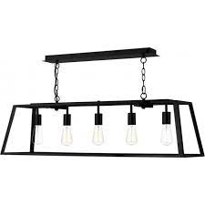 How to hang string lights outdoors. Black Long Bar Pendant Suspension Light For Over Kitchen Islands