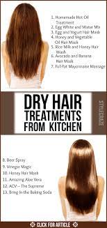 24 Dry Hair Treatments From Your Kitchen Dry Hair Remedies Dry Hair Treatment Hair Treatment