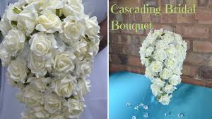 Do it yourself wedding flowers tutorial. How To Create Your Own Cascading Bridal Bouquet Diy Wedding Flowers Youtube