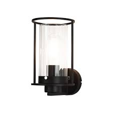 Select the department you want to search in. Wall Light Black Cylinder Ribbed Clear Glass Shade Lighting Company Uk