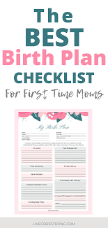 How To Make The Ultimate Birth Plan Free One Page Template Birth Plan Template Birth Plan Checklist Birth Plan
