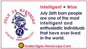 Channel live show tv telecast day: July 26 Zodiac Full Horoscope Birthday Personality Zsh