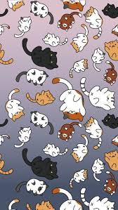 Animated Cat Iphone Wallpaper Iphonewallpapers Cute Cat Kawaii Cartoon Cat Wallpapers Top Free K Cat Phone Wallpaper Neko Atsume Wallpaper Cute Cat Wallpaper