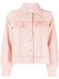 Shop Sandro Houndstooth Shirt Style Jacket With Express Delivery Suecia Embajadashops