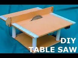 In This Instructable I Am Going To Make A Mini Powerful Table Saw Out Of A Bunch Of Mdf Sheets A 12v Dc Motor From An Old Vi Diy Table Saw Table