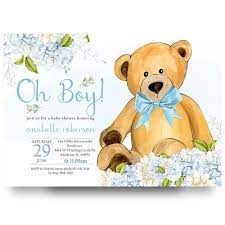 Teddy Bear Baby Shower Invitation Boy Teddy Bear 3 Bear Baby Shower Theme Baby Bear Baby Shower Teddy Bear Baby Shower Theme