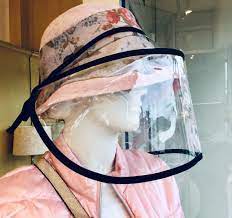 Handmade Face Shield Clear Shield Attached To Black Hat Etsy In 2021 Face Shield Face Shield