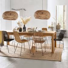 4,5 sur 5 étoiles 217. Lot De 2 Chaises En Rotin Tresse Et Acier Roson Table A Manger En Chene Salle A Manger Rotin Salle A Manger Ethnique