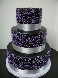 Black And Silver Wedding Cakes For All Occasions 11 Torte Za Sve Prilike 11 Halloween Wedding Cakes Cake Purple Cakes