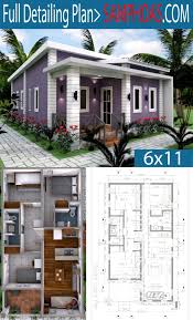 Low Budget 3 Bedrooms Home Plan 6x11 Samphoas Plansearch Budget House Plans Simple House Design Cheap House Plans