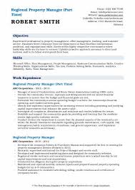 Download our free resume templates. Regional Property Manager Resume Samples Qwikresume