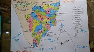 Tamil nadu is the tenth largest indian state by area 130,060 km2 (50,220 sq mi) and the sixth largest. How To Draw Tamil Nadu Map Saad Youtube