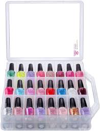 Shoebox nail polish rack all you need for this diy nail polish storage rack is a shoebox and a sheet of folded hard cardboard. Makartt Universal Nail Polish Holder See Through Counter Case Polish Storage For 48 Bottles Space Saver For Diy Nail Art And Nail Salons Clear Amazon Co Uk Beauty