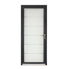 Largeur standard porte d entrée. Porte D Entree Aluminium Alana Gris 80 X H 215 Cm Poussant Gauche Castorama