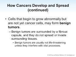Typically, cancer signs and symptoms first appear when the cancerous tumor or mass has grown large enough that it begins to push against nearby organs and tissue, blood vessels, and nerves. How Cancers Develop And Spread Cancer Develops Only In Cells With Damaged Genes Mutations Mutations Can Be Inherited Or Caused By Exposure To Low Dose Ppt Download