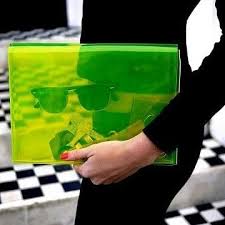 The Furoshikishiki Collection Of Studiosamiraboon Is Finally Available In Store The Design Of The Furoshiki Clear Clutch Green Clutches Transparent Clutch