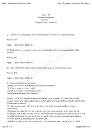 Ncert Solutions For Class 8 Social Science Geography Resources And Development Chapter 1 Resources Aglasem Schools