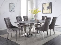Items 1 to 35 of 268 total. Satinka Dining Table 68265 Gray Faux Marble By Acme W Options