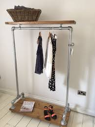 Vintage Industrial Clothes Rail Shelf Wardrobe Shoe Storage Coat Rail Ebay Diy Clothes Rack Diy Clothes Rail Industrial Clothes Rail