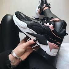 Black And Gold Womens Shoes Womens Puma Rs X Trophy Black Rose Gold In 2020 Best Sneakers Trending Shoes Womens Sneakers