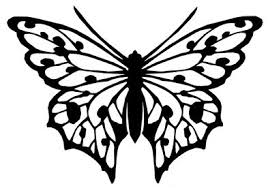 Black And White Stencil Butterfly Outline Free Butterfly Printable How To Use With Silhouette Software Butterfly Printable Silhouette Stencil Silhouette