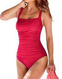 Upopby Women S Vintage Padded Push Up One Piece Swimsuits Tummy Control Bathing Suit Plus Size Swimwear Vintage One Piece Swimsuits Tummy Control Bathing Suits