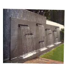 This wall fountain measures 72 h x 24 w x 10 d and comes with a halogen light that projects on the waterfall, highlighting. Aeistro Modern Ae701 Wall Waterfall Fountain For Garden Decoration Up To 3 Inch Rs 300000 Unit Id 20958362562