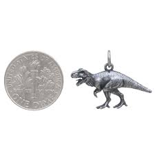 Sterling Silver T-Rex Dinosaur Charm 18x24mm