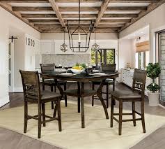 Boraam beau metal pub table with glass top. Flick 5 Piece Counter Height Dining Set In Rustic Oak Finish By Furniture Of America Foa Cm3023pt