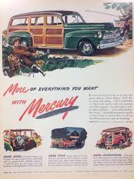 Sweet Mercury Woodie Vintage Ad At Kelley Blue Book Headquarters Rip 9 25 2012 Station Wagon Woody Wagon Automobile Advertising