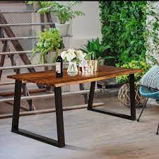 5 out of 5 stars with 1 ratings. Rectangular Acacia Wood Dining Table Rustic Indoor Furniture Kitchen Dining Room Tables Tables