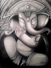 Artistic Ganpati Photo Black And White Lord Ganapathi Drawing Art Drawings Sketches Creative Art Drawings Sketches Pencil Pencil Art Drawings
