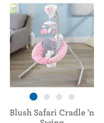 Fisher Price Blush Safari Cradle And Swing Baby Girl Swings Elephant Baby Swing Baby Comforter