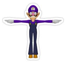 Waluigi T Pose Sticker Poses Meme Stickers Vinyl Decal Stickers