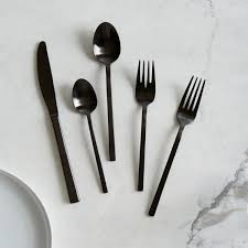 Black Cutlery Black Flatware Unique Flatware Kitchen Accessories Design
