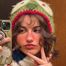 The little dark haired girl is Alice. She's really weird. 🍂🍂🍂 Happy  Halloween!! 10/30/24 Fully Thrifted Outfit~Brands: Cardigan: hazel hazel hazel  Vest: Highway Fears 1st Layer Tank: unknown 2nd Layer Tank: Loft