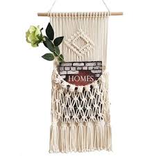 Maybe you would like to learn more about one of these? Achart Macrame Magazine Storage Organizer Mail Holder Macrame Wall Hanging Decorative Storage Wall Mount Cotton Wovening Hanging Pocket Boho Home Decor Ivory 15 8 W 27 6 L Amazon In Home Kitchen