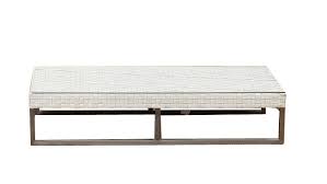 Outdoor wicker coffee table is framed on aluminum and features beveled safety glass. Wicker White Furniture Outdoor Coffee Table Glass Top Perth Party Hire