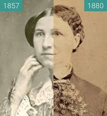 Before and After: Sarah Wight Durham, Belfast Maine (1857 & 1880)