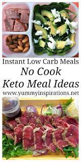No Cook Keto Meals How To Eat Low Carb Without Cooking Easy Ketogenic Meal Plan Daily Meal Plan Ketogenic Diet Meal Plan