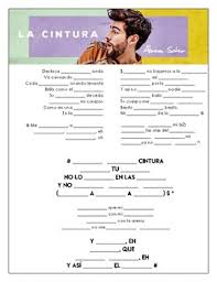 Loca loca loca cuando me provoca pierdo y pierdo la razón cada cada cada vez que en tu almohada busco la respiración contigo. Alvaro Soler Cintura Cloze Song Sheet In Spanish By Brian Herrig
