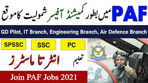 Join Paf As Commissioned Officer 2021 Paf Commission Jobs 2021 Pakistan Air Force Jobs 2021 In 2021 Air Force Jobs Jobs In Pakistan Latest Jobs In Pakistan